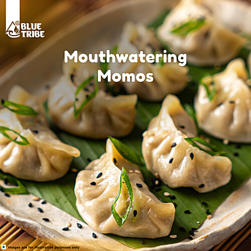 Blue Tribe Foods Plant-Based Momos, 14 pcs Zero Preservatives & Cholesterol