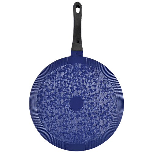 Renberg Aluminium Non-Stick Tawa - Induction Base, 31 cm, 4 mm, Bakelite Handle, Blue Orchid, 1 pc