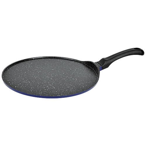 Renberg Aluminium Non-Stick Tawa - Induction Base, 31 cm, 4 mm, Bakelite Handle, Blue Orchid, 1 pc