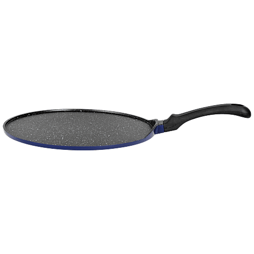 Renberg Aluminium Non-Stick Tawa - Induction Base, 31 cm, 4 mm, Bakelite Handle, Blue Orchid, 1 pc
