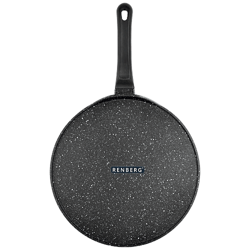 Renberg Aluminium Non-Stick Tawa - Induction Base, 31 cm, 4 mm, Bakelite Handle, Blue Orchid, 1 pc
