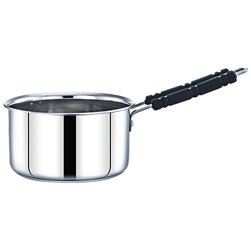 Renberg Steelix Plus Stainless Steel Cookware Set - Kadai With Lid, Frypan & Saucepan, Induction Base, Silver, 4 pcs