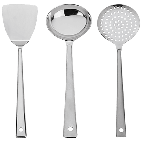 Buy Renberg Stainless Steel Kitchen Tool Set Ladle, Skimmer & Spatula
