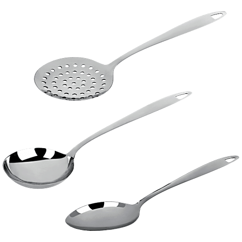 Buy Renberg Stainless Steel Kitchen Tool Set Skimmer, Ladle & Spoon