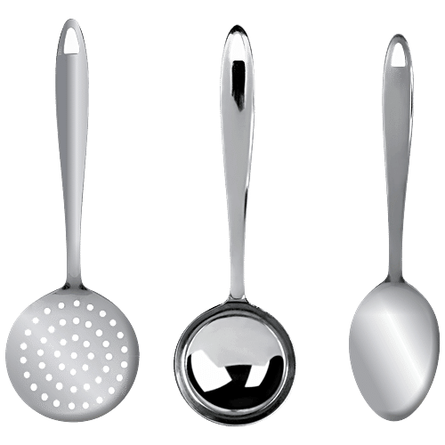Buy Renberg Stainless Steel Kitchen Tool Set Skimmer, Ladle & Spoon