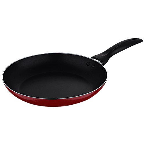 Buy Wellberg NonStick Cookware Set Tawa & Frypan, Durable, Rustproof, 25, 24 Cm, Red Online