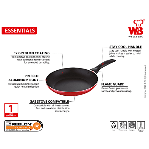 Buy Wellberg NonStick Cookware Set Tawa & Frypan, Durable, Rustproof