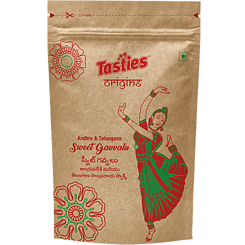 Tasties Origins Sweet Gavvalu, Telugu Mithai, 150 g Pouch 