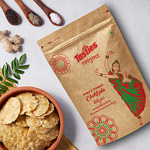 Tasties Origins Chekkalu, Telugu Speciality Snacks, 150 g Namkeen 
