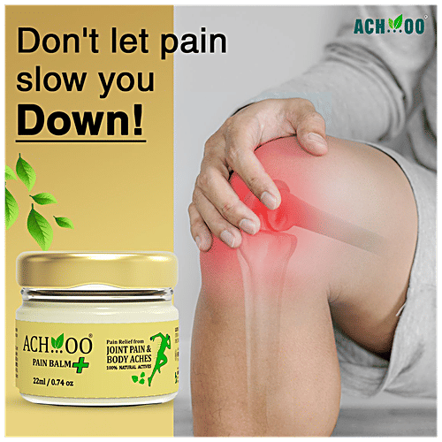 Achoo Pain Balm Plus - Fast Relief From Joints, Body, & Muscles Pain, 100% Natural Ingredients, 22 ml  