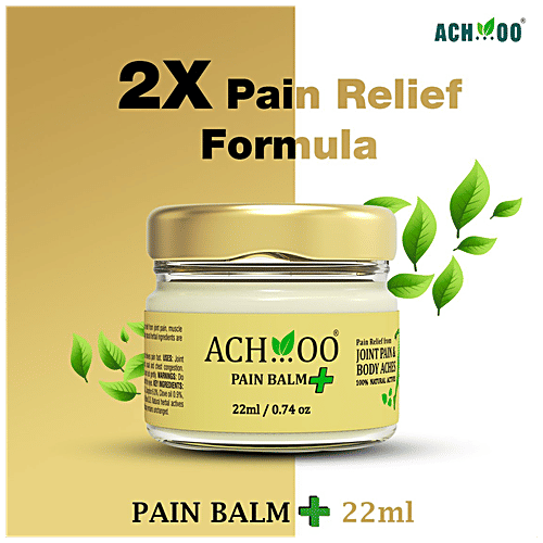 Achoo Pain Balm Plus - Fast Relief From Joints, Body, & Muscles Pain, 100% Natural Ingredients, 22 ml  