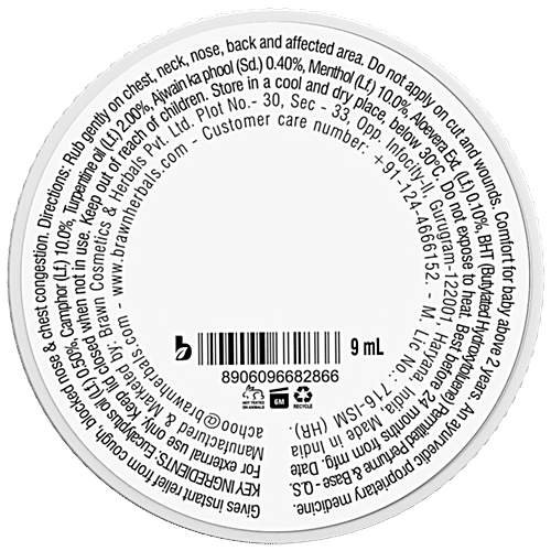 Buy ACHOO Rub Relieves Nasal & Chest Congestion, 100 Natural Actives