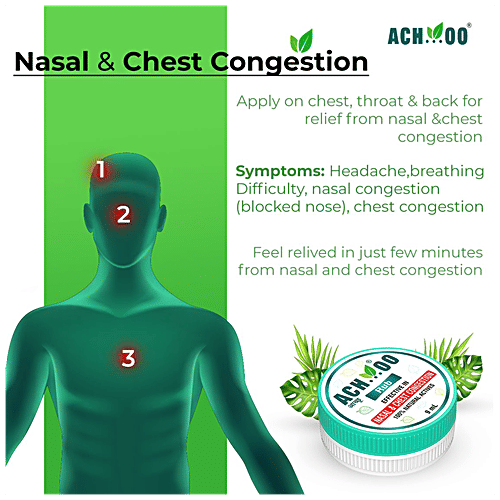 Buy ACHOO Rub Relieves Nasal & Chest Congestion, 100 Natural Actives