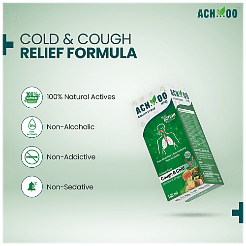 Buy ACHOO Cough Syrup Ayurvedic, NonDrowsy, NoAlcohol, Multi Action