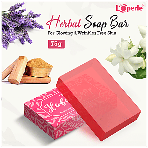 Loperle Herbal Soap Bar - Handcrafted, Protect Skin Sun Damage,Tan, Promotes Clear & Glowing Skin, 75 g  