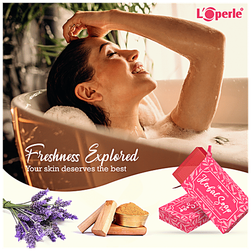 Loperle Herbal Soap Bar - Handcrafted, Protect Skin Sun Damage,Tan, Promotes Clear & Glowing Skin, 75 g  