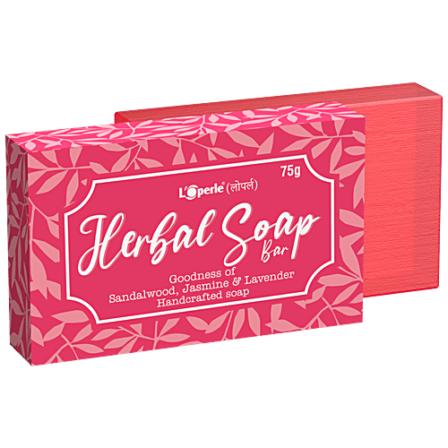 Loperle Herbal Soap Bar - Handcrafted, Protect Skin Sun Damage,Tan, Promotes Clear & Glowing Skin, 75 g  