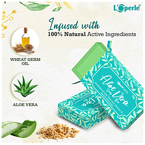 Buy LOPERLE Aloe Vera Soap Bar Vitamin E Enriched, Moisturising, For Soft, Hydrated Skin