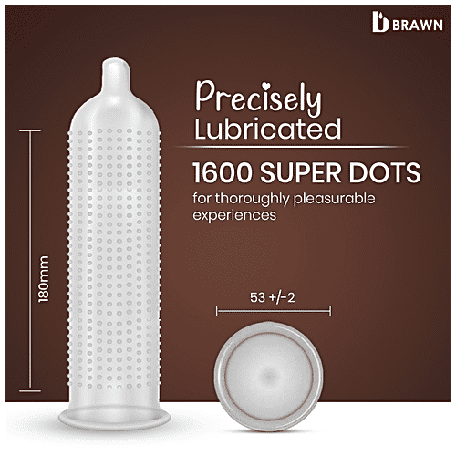 Injoy Premium Extra Dotted Condoms - Ribbed & Contour With Delay Lubricant, For Men, 20 g  