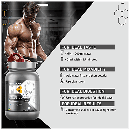 Buy MuscleBlaze Biozyme Performance Whey Labdoor USA Certified