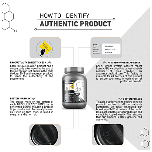 Buy MuscleBlaze Biozyme Performance Whey Labdoor USA Certified