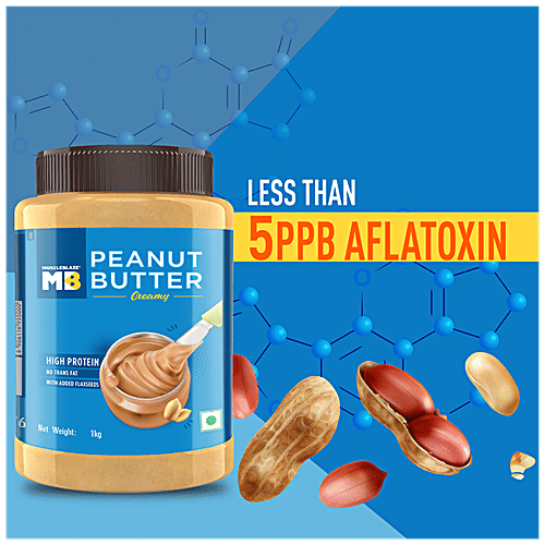 Buy MuscleBlaze Peanut Butter With Added Omega Acids Creamy, High
