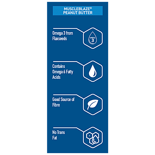 Buy MuscleBlaze Peanut Butter With Added Omega Acids Creamy, High