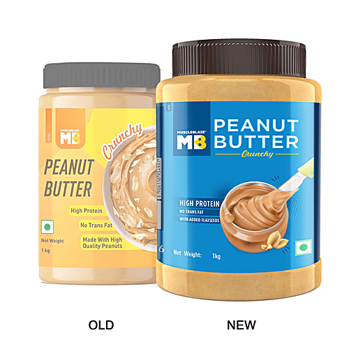 Buy MuscleBlaze Peanut Butter With Added Omega Acids Crunchy