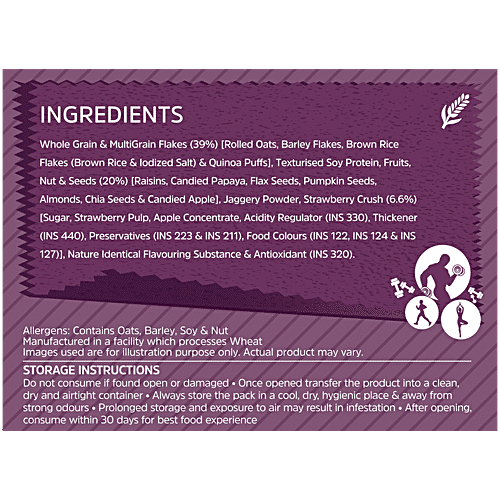 MuscleBlaze High Protein Muesli - Nutritional Breakfast, Whole Grains, Fibre Rich, Fruits & Nut With Super Seeds, 1 kg  