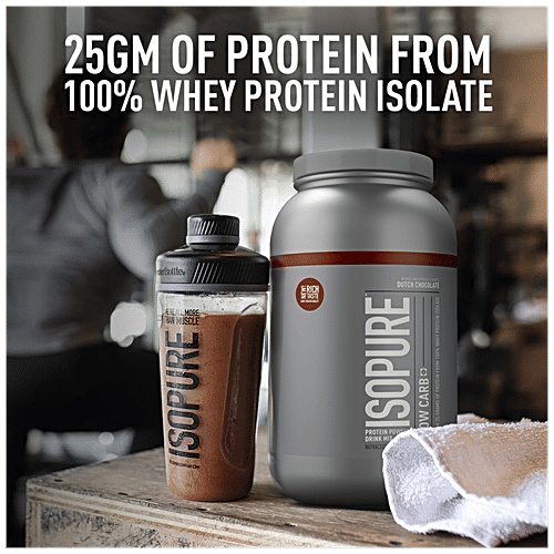 Buy Isopure Low Carb Whey Protein Isolate Powder Drink Mix Dutch Chocolate, Provides Energy