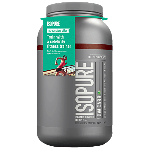 Buy Isopure Low Carb Whey Protein Isolate Powder Drink Mix Dutch Chocolate, Provides Energy