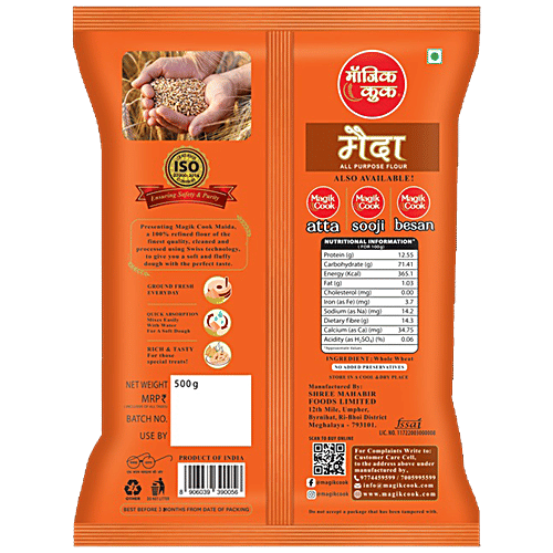 Magik Cook Maida - All-Purpose Flour, Premium Quality, 500 g  