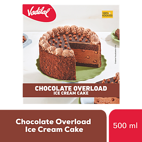 Buy VADILAL Chocolate Overloaded Ice Cream Cake 100 Eggless, Rich