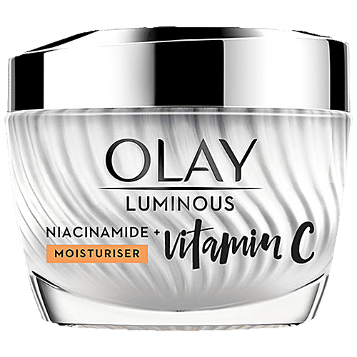 Olay Luminous Vitamin C Cream With 99% Pure Niacinamide - Lightweight & Non-Greasy Formula, 50 g