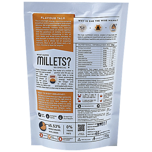 Buy Wise Mama Berries & Nuts Millet Porridge High Fibre & Protein