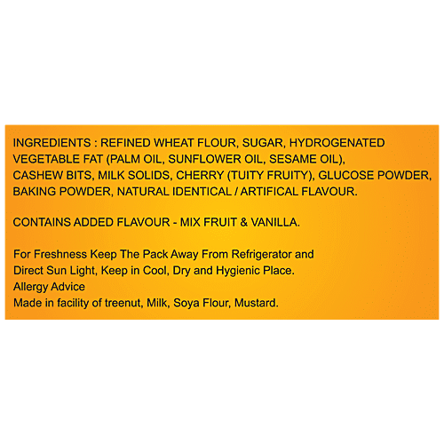 Creme N Crisp Fruit Cookies - Baked Delights, Premium, Crunchy Snack, 270 g  