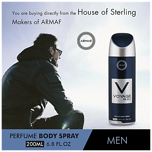Armaf Voyage Bleu - Perfume Body Spray, Long-lasting Fragrance, For Men, 200 ml  