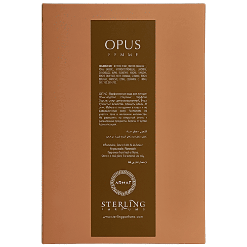 Armaf Opus Femme - Eau De Parfum, Vaporisateur Spray, Long-lasting Fragrance, 100 ml  