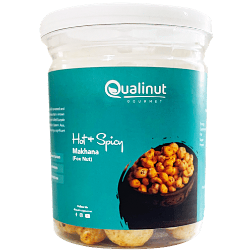 Buy Qualinut Gourmet Hot & Spicy Makhana Fox Nut Helps in Weight Loss, Rich In Calcium
