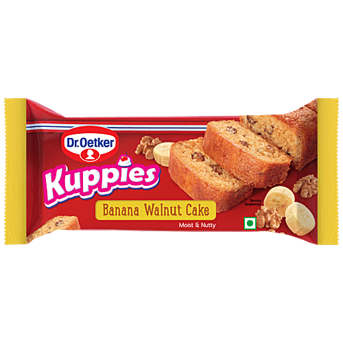 Dr.Oetker Kuppies Banana Walnut Cake, 125 g