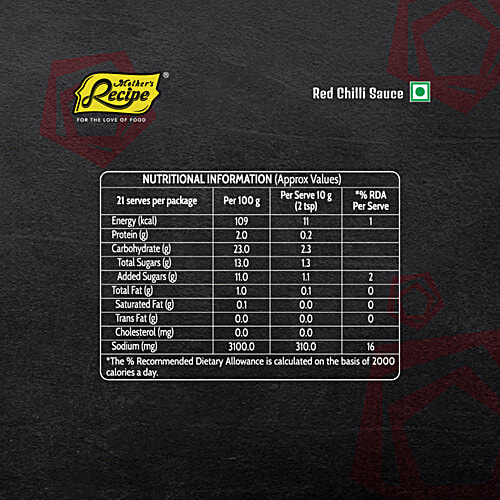 Mother's Recipe Red Chilli Sauce, 215 g Bottle 