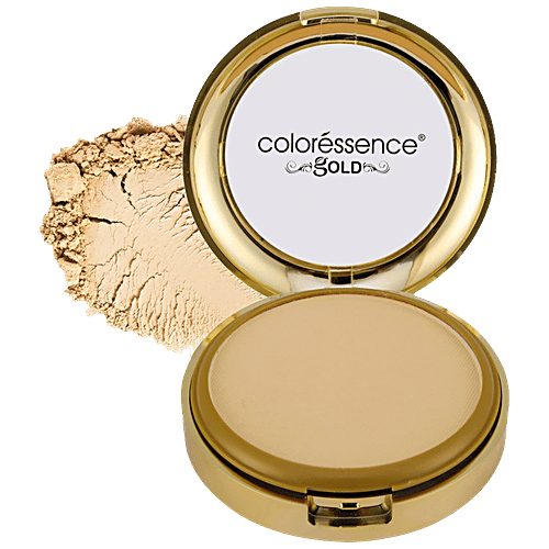 Coloressence Glitterati Compact Powder - Satin Smooth Matte Finish, Waterproof, 10 g Sand Beige GMP-2 