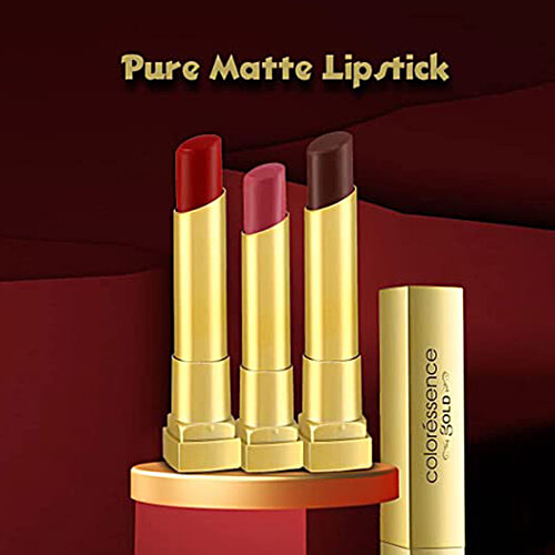Coloressence Pure Matte Lipstick - Velvet Finish, Non-sticky, Long Lasting, 3.3 g Light Down 