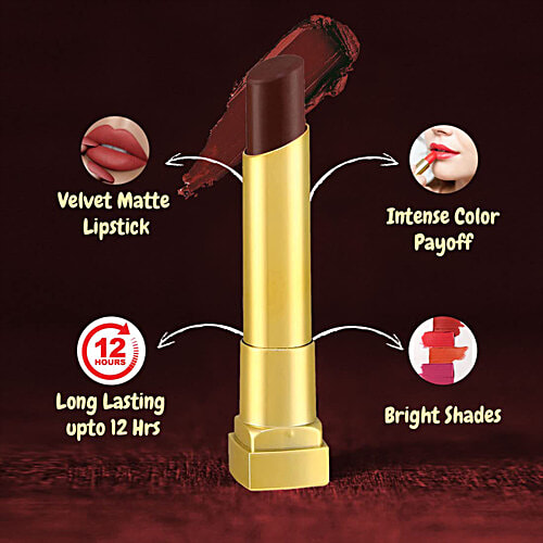 Coloressence Pure Matte Lipstick - Velvet Finish, Non-sticky, Long Lasting, 3.3 g Light Down 