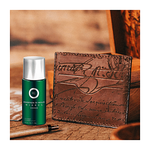 EDW Essenza Mikkel Verde Luxury Deodorant Spray - For Men, Long-Lasting Fragrance, 150 ml