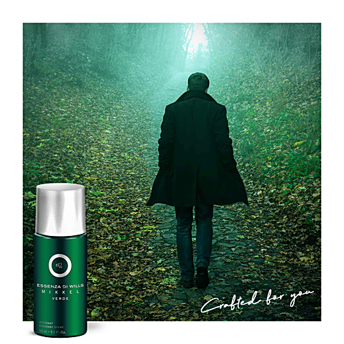 EDW Essenza Mikkel Verde Luxury Deodorant Spray - For Men, Long-Lasting Fragrance, 150 ml
