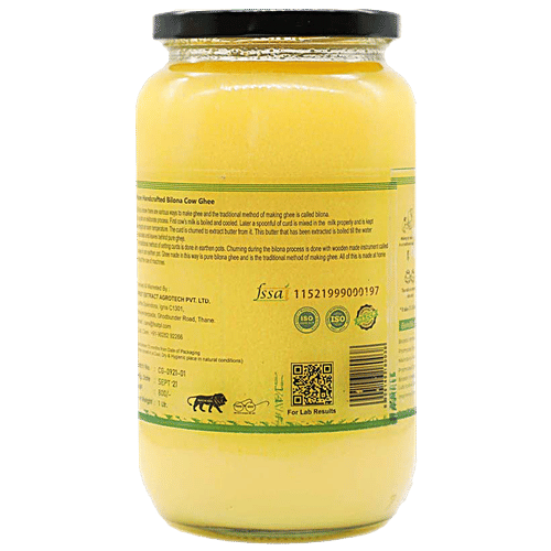 Amrut Shudh A1 Cow Ghee By Bilona Method - Improves Immunity & Digestion, Promotes Weight Loss, 1 L Jar 