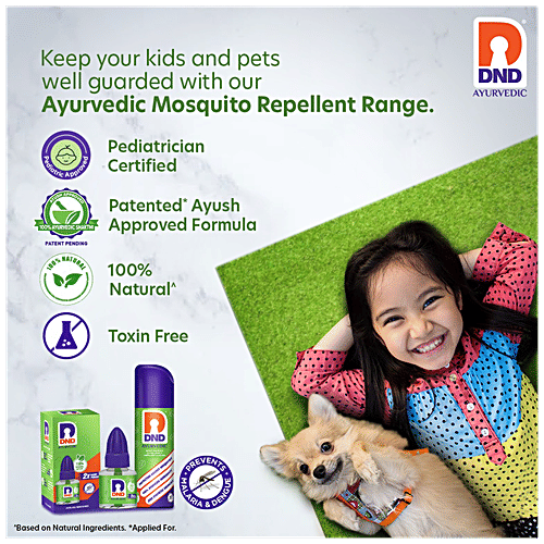 DND Ayurvedic Ayurvedic Insect Repellent Spray - Protection Against Mosquitoes, No Chemicals, 100 ml Bottle
