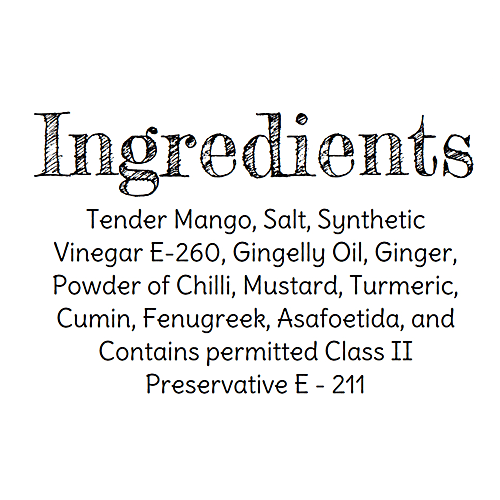 HAPPY Tender Mango Pickle - Adds Sweet & Nutty Flavour, 400 g Bottle