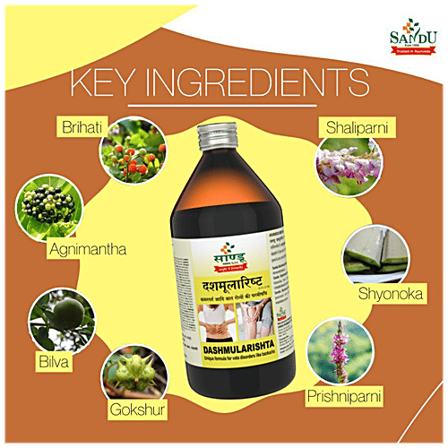 Sandu Dashmularishta - Useful For Backache & Vata Disorders, 450 ml  
